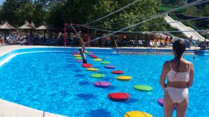 Children playing in the pool at Corfu Water Park.